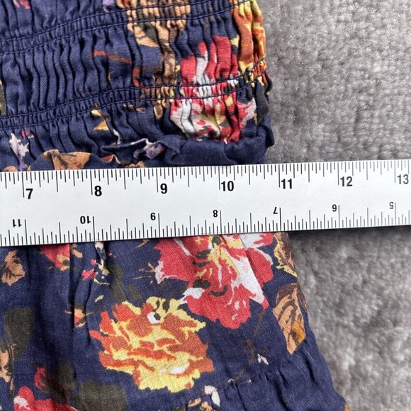 SEA New York Dress 6Y Girls Blue Navy Smocked Floral Fit & Flare Cut Out - Picture 4 of 8